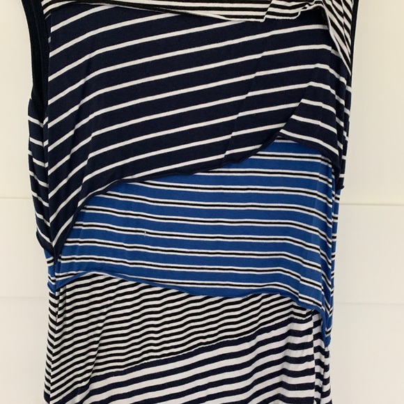 Bailey44 Blue, White Black Striped Column Dress S - Picture 4 of 4